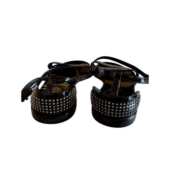 Burberry Black Patent Leather Strappy Studded Sandals - - Picture 3 of 6
